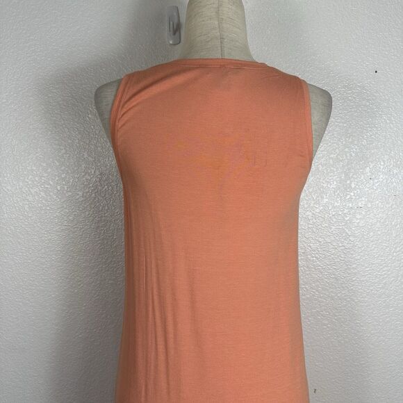 Tommy Bahama Dress Women Small Coral Peach Jersey Knit Shift Tank Coverup Beach - Picture 8 of 11